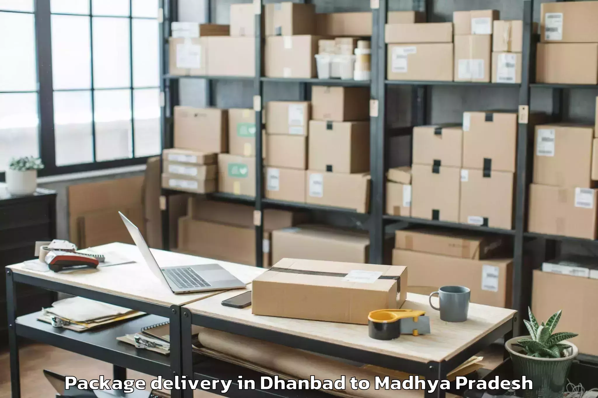 Quality Dhanbad to Guna Airport Gux Package Delivery